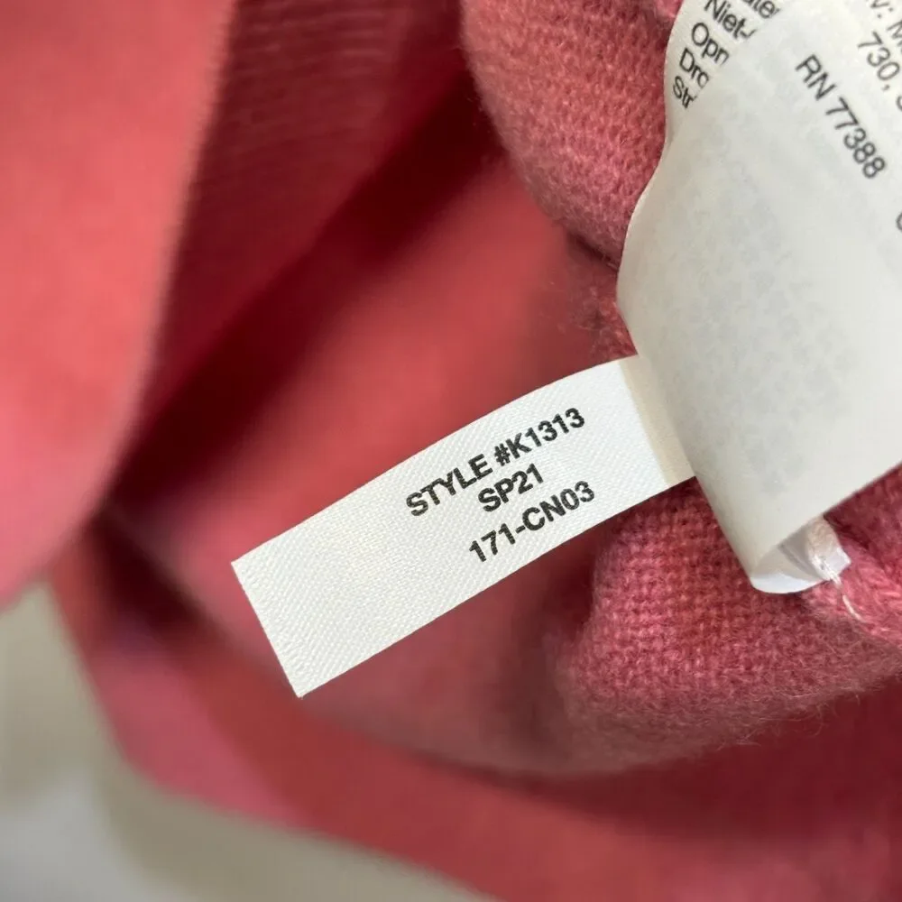 J. Crew Women 100% Cashmere Sweater Size Medium Pink C117 -25